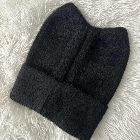😻 Cute Black Cat Beanie w Ears Warm Knit Beanie - Picture 6 of 6
